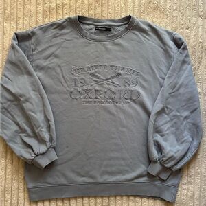 Threadbare Oxford embroidered crewneck sweatshirt